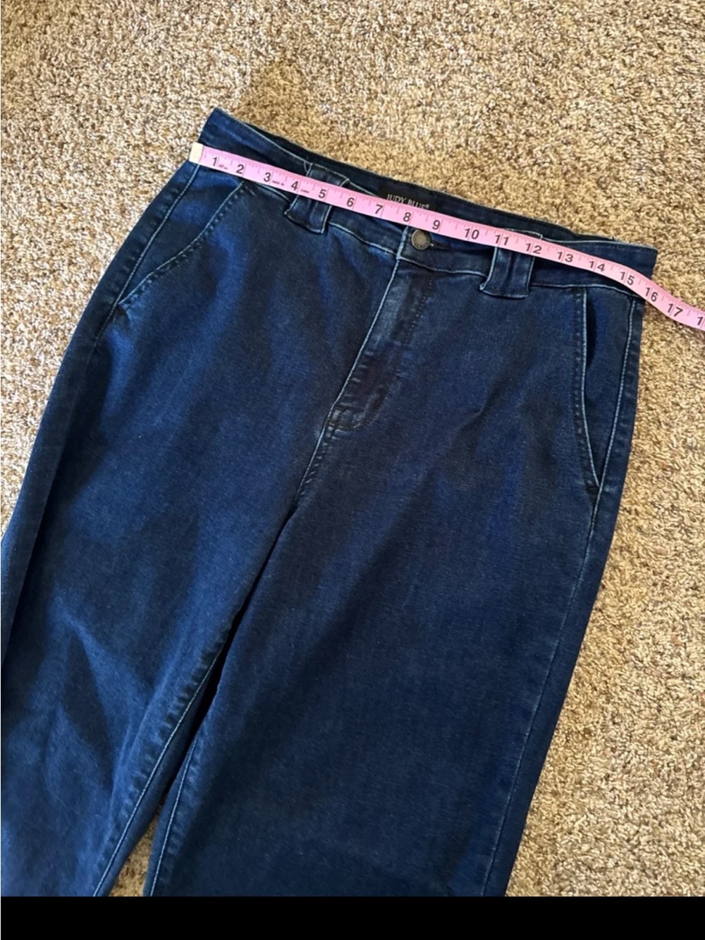 Judy Blue Trouser Wide Leg 82471 in Dark Wash size 11/30 - Picture 7 of 12